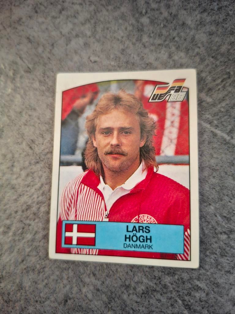 Panini sticker Euro 88 Duitsland. Lars Hogh Denemarken., Verzenden, Zo goed als nieuw, Sticker