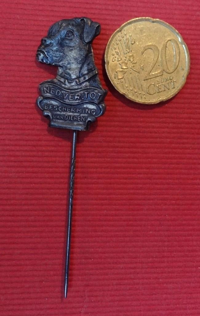 Oud speldje  Ned. Ver. tot Bescherming van Dieren (26-1), Verzamelen, Speldjes, Pins en Buttons, Ophalen of Verzenden, Gebruikt