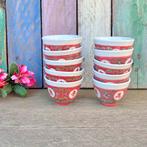 Chinese sake kommetjes theekopjes Family Rose stijl, Gebruikt, Ophalen of Verzenden, Kom(men), Overige stijlen