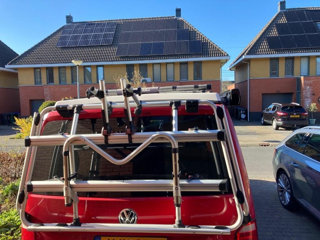 Fiamma VW T6 PRO fietsenrek – gebruikt, goede staat, Ophalen, 2 fietsen, Gebruikt, Achterklepdrager