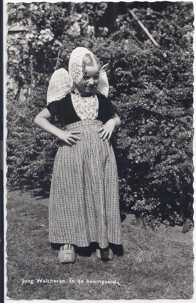Walcheren klederdracht oude gelopen ansichtkaart( a2021 ), Ophalen of Verzenden, 1940 tot 1960, Gelopen, Zeeland