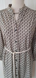 Jane Lushka travelstof jurk M - Zwart, beige, wit, Maat 38/40 (M), Overige kleuren, Gi, Gi