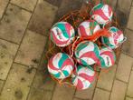 Volleybal ballen in net, Sport en Fitness, Volleybal, Ophalen, Gebruikt, Bal