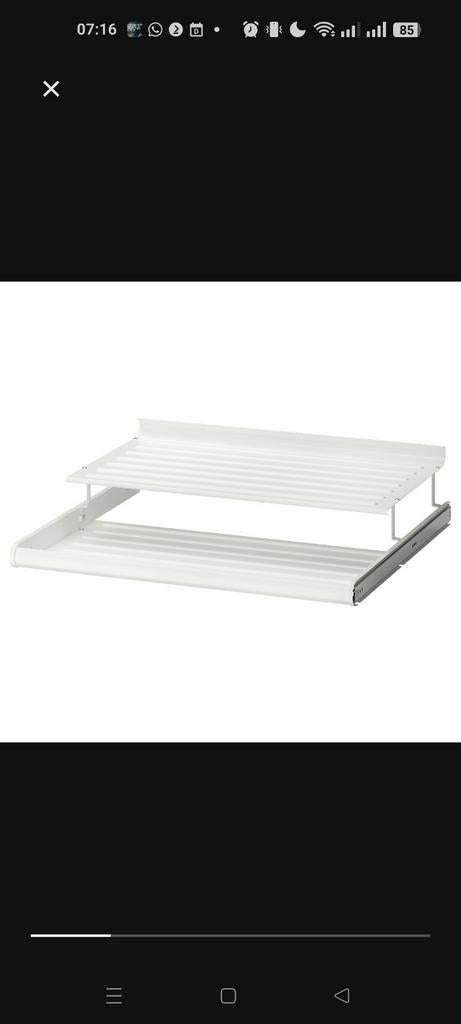 KOMPLEMENT uittrekbare schoenenlade – wit – 75 cm (IKEA PAX), Ophalen, Zo goed als nieuw