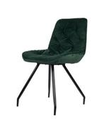 Velvet groene eetkamerstoelen (6), Huis en Inrichting, Stoelen, Ophalen of Verzenden, Zo goed als nieuw, Overige kleuren