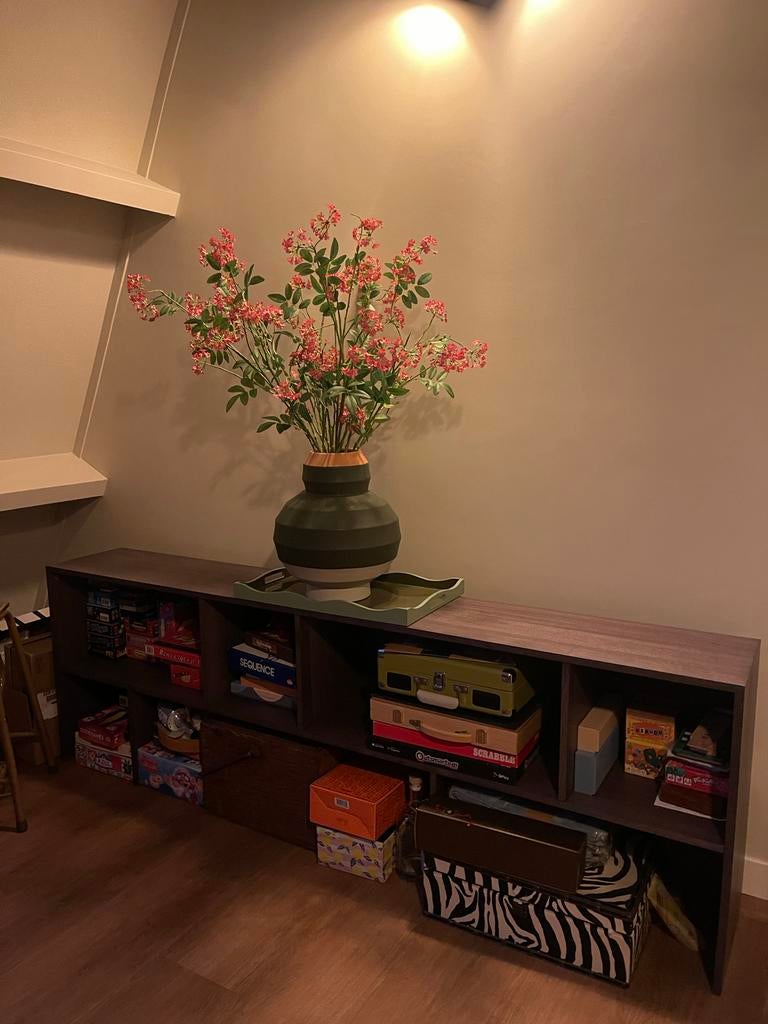 Donkerbruin open kastje/ tv kastje, Ophalen of Verzenden, Gebruikt