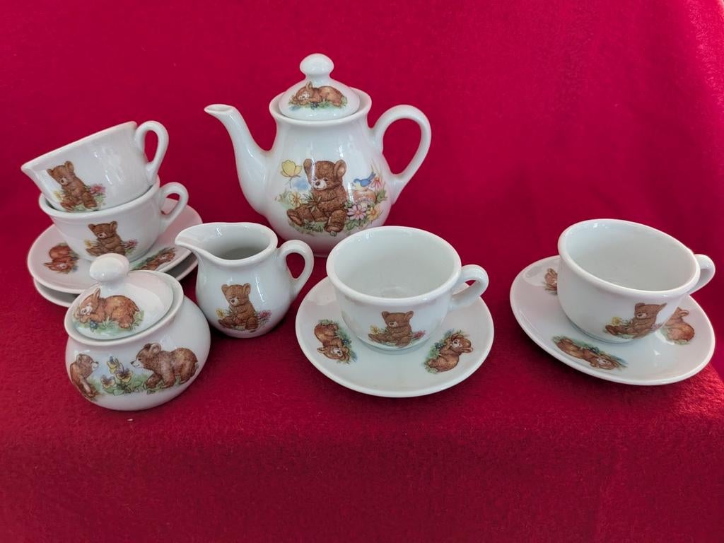 Kinderserviesje beren beertjes Douwe Egberts 1994, Ophalen of Verzenden, Zo goed als nieuw