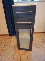 Mooi klein badkamer kastje, bruin met wit., Huis en Inrichting, Badkamer | Badkamermeubels, Ophalen, (Half)hoge kast, Minder dan 50 cm