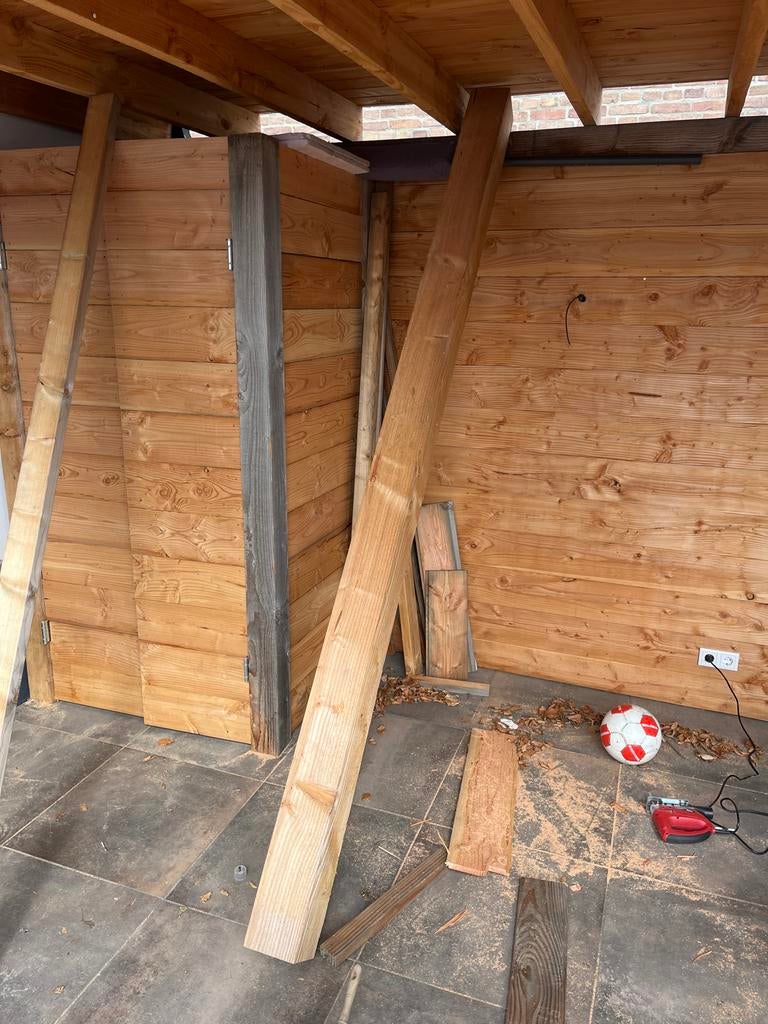 Douglas houten paal 150x150 mm, 3 meter lang, Doe-het-zelf en Verbouw, Hout en Planken, Ophalen, Nieuw, Balk, Overige houtsoorten