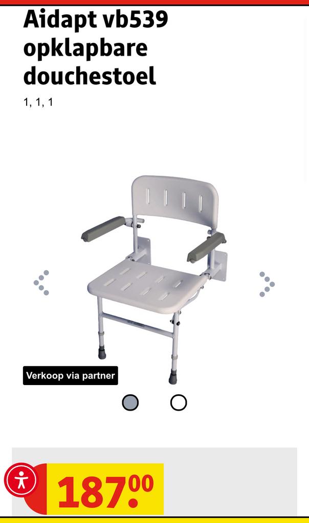 Aidapt douchstoel opklabaar, Ophalen of Verzenden, Nieuw