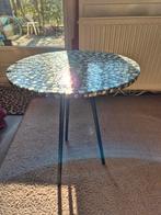 Bijzettafel met mozaïek blad - Rond en stijlvol, Overige materialen, Minder dan 55 cm, Gebruikt, Mozaïek, Decoratief