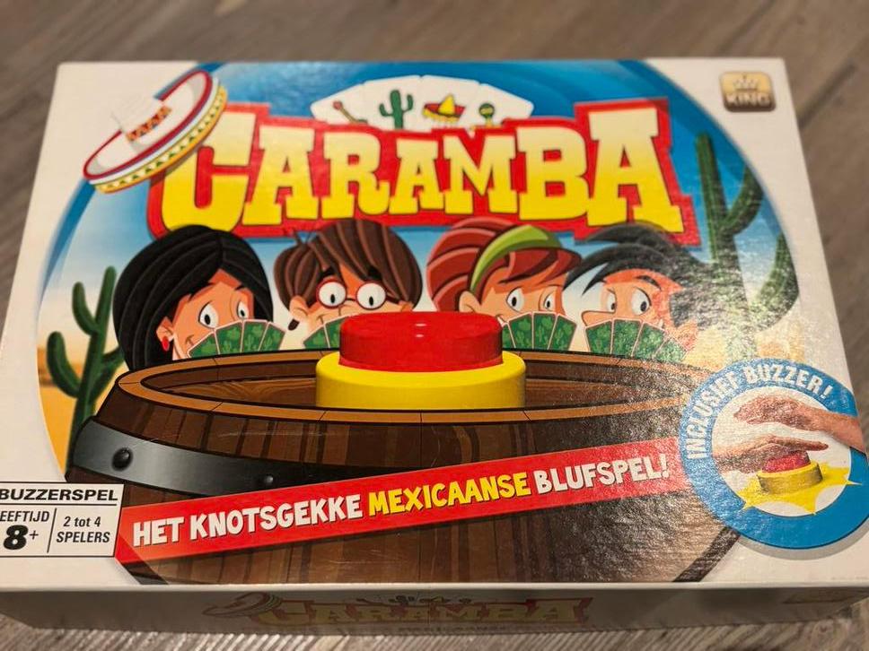 Caramba! Bordspel - Knotsgek Mexicaans blufspel, Drie of vier spelers, Ophalen, Gebruikt