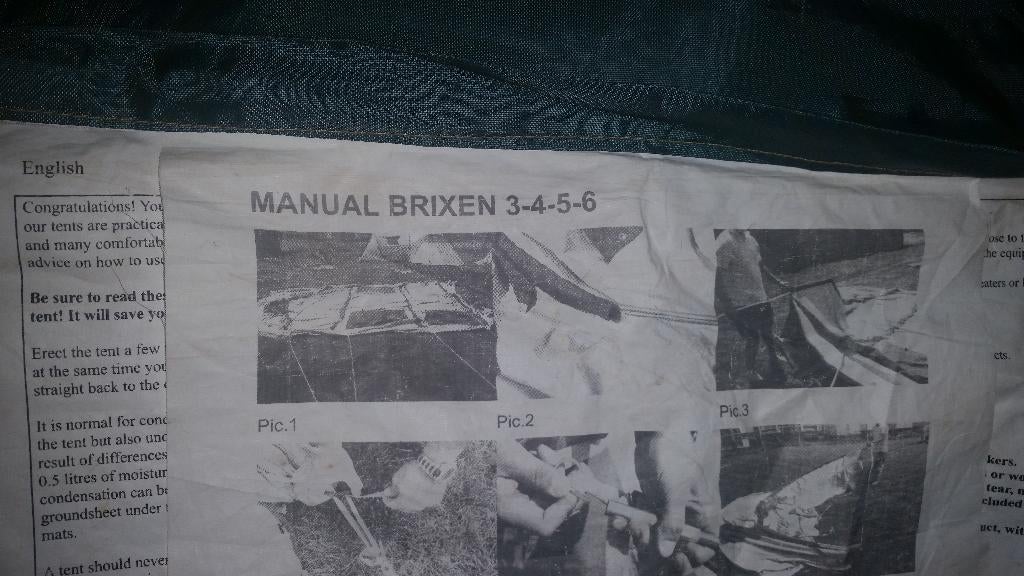 brixen tunnel tent, Ophalen, Gebruikt, Tot en met 4