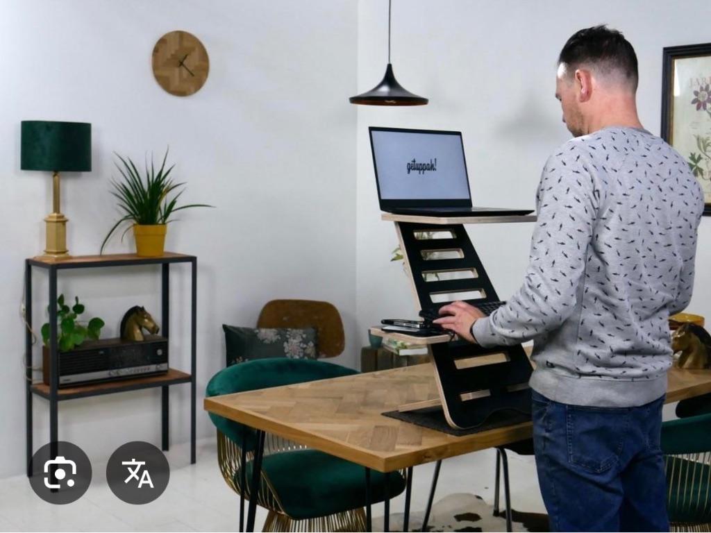 getuppah standing desk, Huis en Inrichting, Bureaus, Ophalen, In hoogte verstelbaar, Zo goed als nieuw