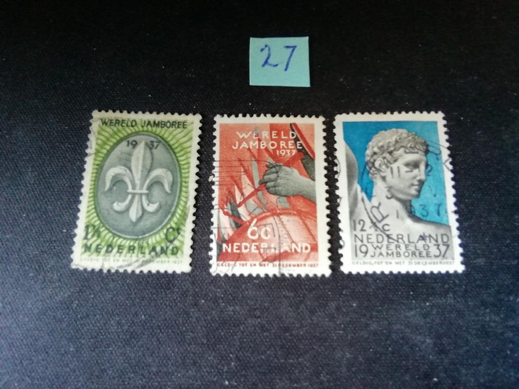 NEDERLAND WERELD JAMBOREE VOGELENZANG NR 293/295 GESTEMPELD, Postzegels en Munten, Ophalen of Verzenden, T/m 1940, Gestempeld