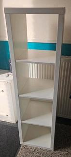 Ikea Kallax 1x4 Vakkenkast Wit - Smalle Opbergkast, Huis en Inrichting, Kasten | Boekenkasten, Ophalen, Minder dan 50 cm, Gebruikt