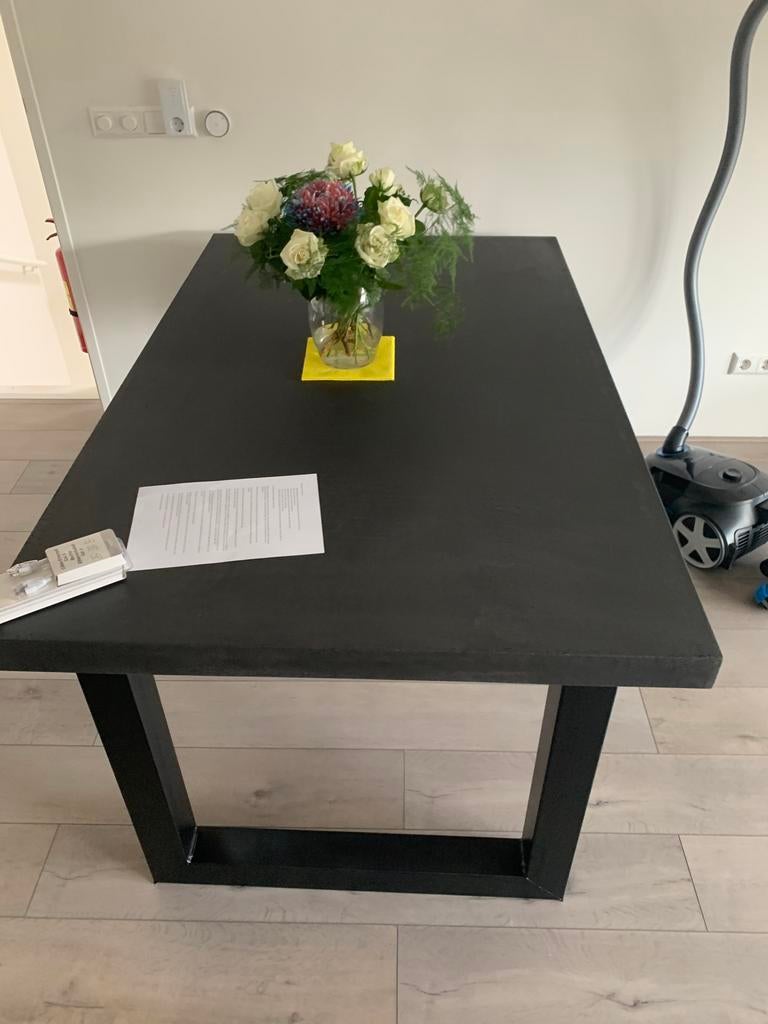 Eettafel betonlook 160x100 cm, Ophalen, Overige materialen, Gebruikt, 100 tot 150 cm