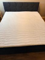 Tweepersoonsbed met opbergladen en hoofdbord, Huis en Inrichting, Slaapkamer | Bedden, Ophalen, Gebruikt, Tweepersoons, 180 cm