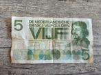 5 gulden biljet (1966), Postzegels en Munten, Bankbiljetten | Nederland, Ophalen of Verzenden, 5 gulden, Los biljet