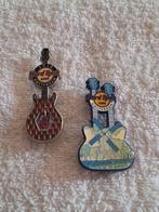 Hard Rock Cafe AMSTERDAM: 2 Verschillende Emaille Pins, Verzamelen, Speldjes, Pins en Buttons, Verzenden, Zo goed als nieuw, Merk