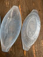 4 Retro Bananenboot Schaaltjes - Dessert Schaaltjes, Gebruikt, Schaal, Ophalen of Verzenden, Glas