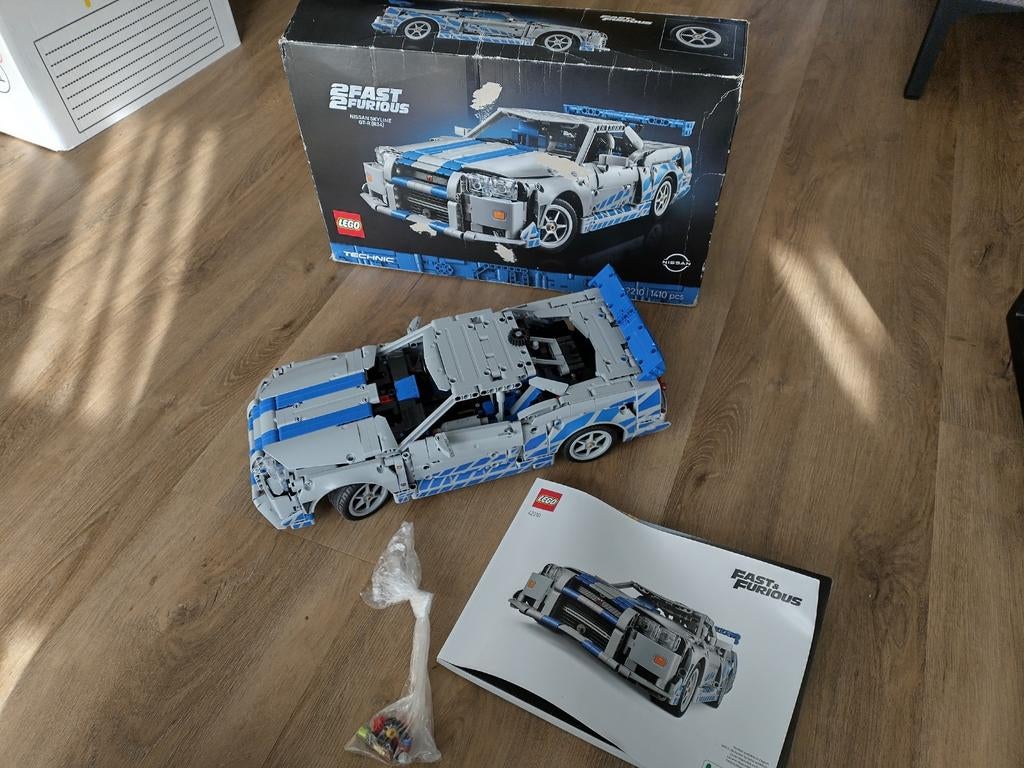 Lego technic 42210 Nissan Skyline GT-R R34 2fast 2furious, Lego, Ophalen of Verzenden, Zo goed als nieuw, Technic