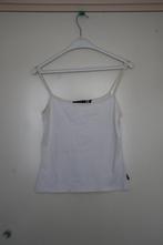 Topje Merk Basics. Maat M Kleur Wit/Geel, Maat 38/40 (M), Wit, Basics., Ophalen of Verzenden