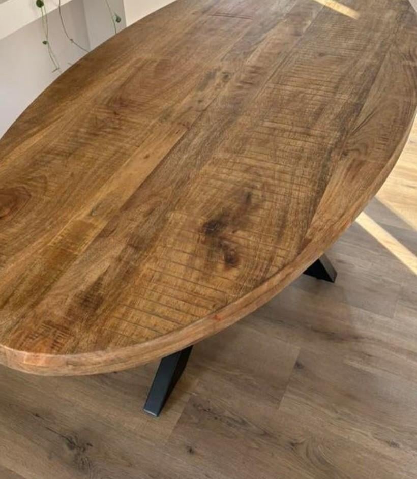 Ovale mango eettafel 210 cm, Ophalen