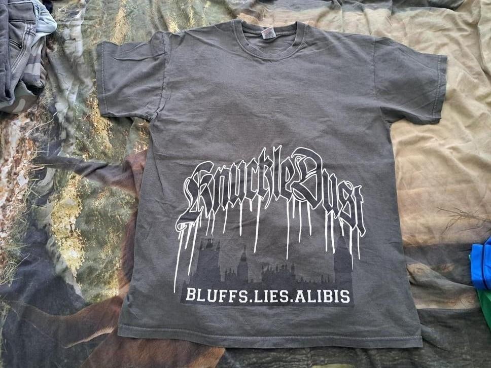 Knuckle Dust T-shirt - Engelse Hardcore Band - Grijs, Ophalen of Verzenden, Gedragen, Grijs, Knuckle Dust