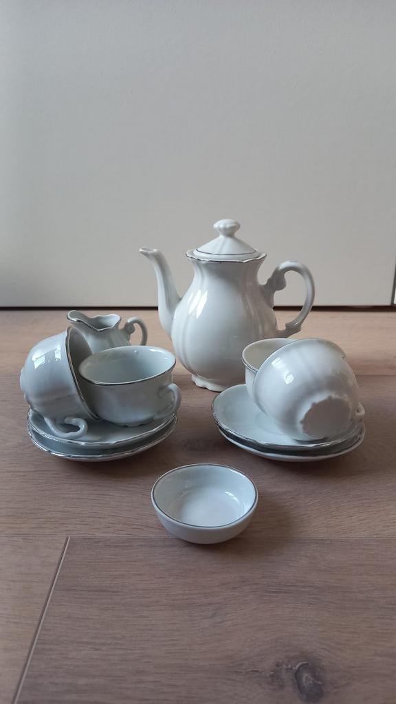 Kinderserviesje Zilverlijntje van Douwe Egberts, Ophalen of Verzenden, Zo goed als nieuw, Jongen of Meisje