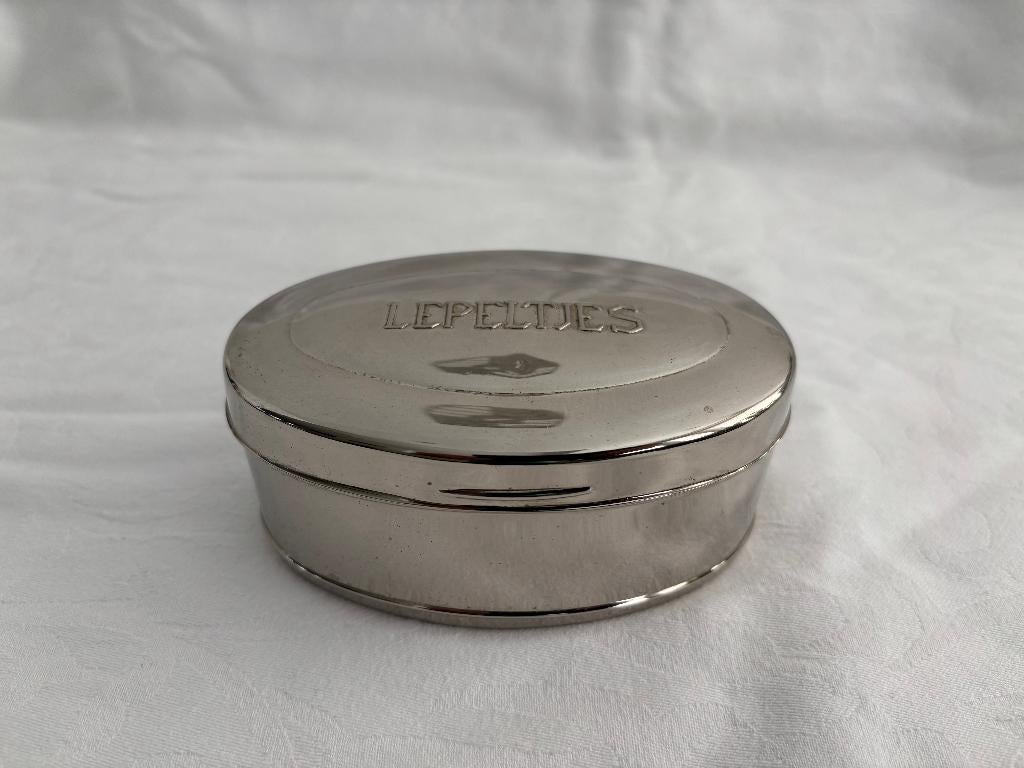 Vintage blikje voor lepeltjes / theelepelblikje., Verzamelen, Blikken, Ophalen of Verzenden, Gebruikt, Overige