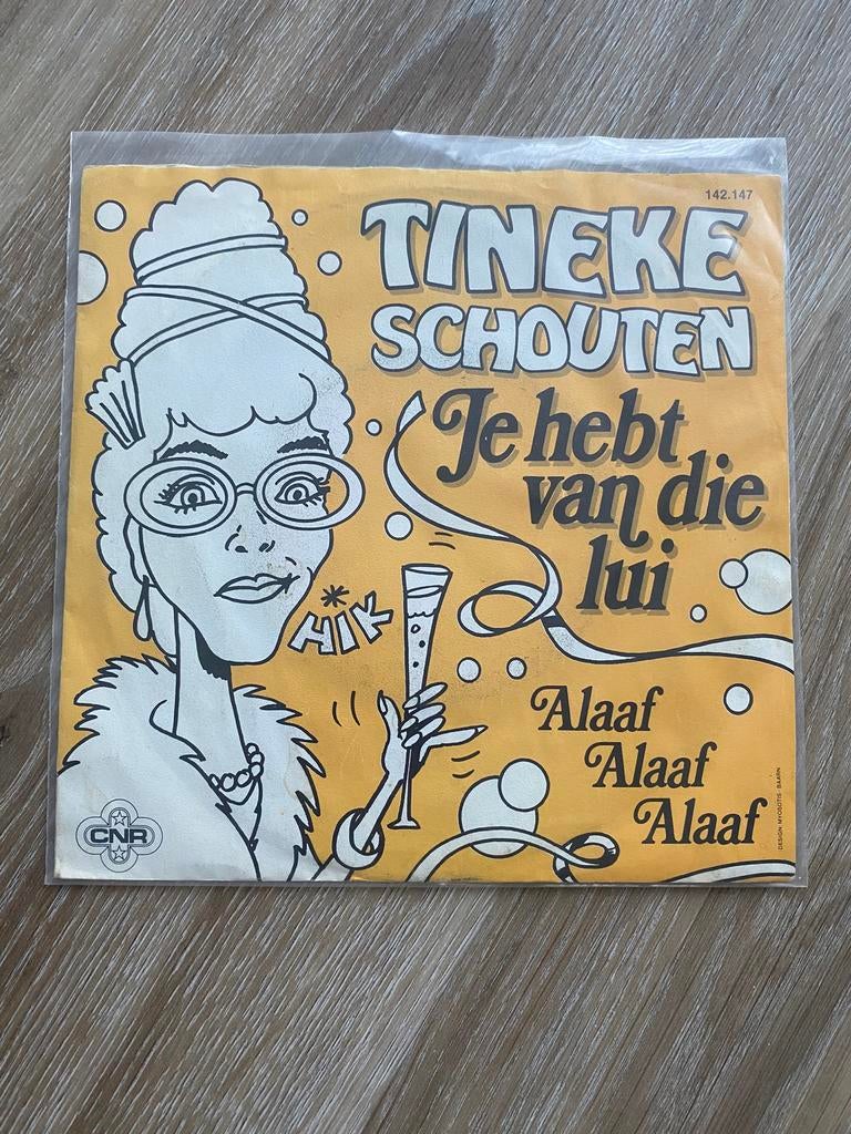 Vinyl Single Tineke Schouten Je Hebt Van Die Lui, Ophalen of Verzenden, Overige formaten, Levenslied of Smartlap