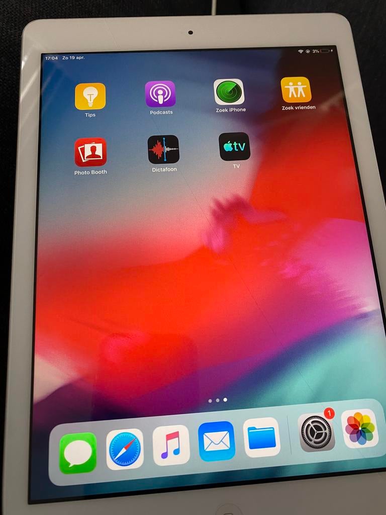 iPad air 32gb te koop + kabel, Computers en Software, Gebruikt, 32 GB, Wit, Apple iPad Air