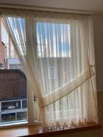 Glasgordijnen, Huis en Inrichting, Gebruikt, 100 tot 150 cm, Crème, 50 tot 100 cm