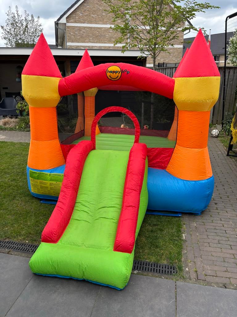 Happyhop springkasteel met glijbaan, Ophalen, Gebruikt