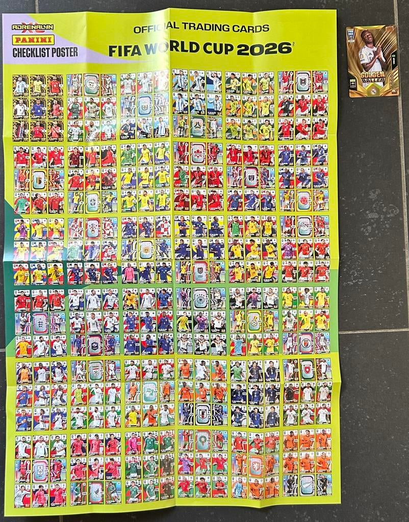 Panini Fifa world cup 2026 Officiele checklist/poster, Hobby en Vrije tijd, Stickers en Plaatjes, Ophalen of Verzenden, Nieuw