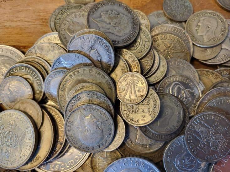 Wereld 1 kilo zilveren munten, Ophalen of Verzenden, Zilver