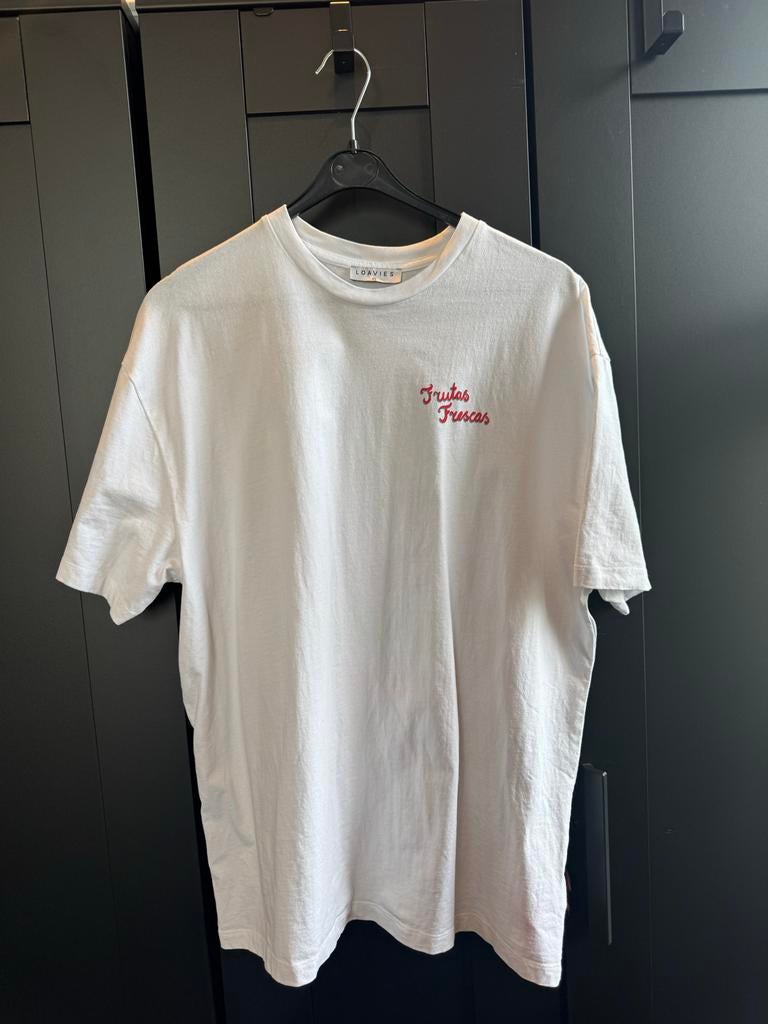 Wit Loavies T-shirt met 'Frutas Frescas' opdruk maat xs wit, Wit, Ophalen of Verzenden, Zo goed als nieuw, Korte mouw