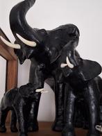 Olifanten leer, Antiek en Kunst, Kunst | Beelden en Houtsnijwerken, Ophalen of Verzenden