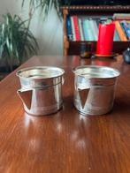 2 Vintage Verzilverde Melkkannetjes, Ophalen of Verzenden