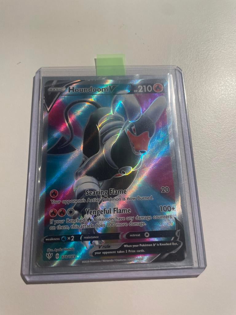 Pokémon kaart Houndoom V 178/189, Ophalen of Verzenden, Nieuw, Losse kaart, Foil