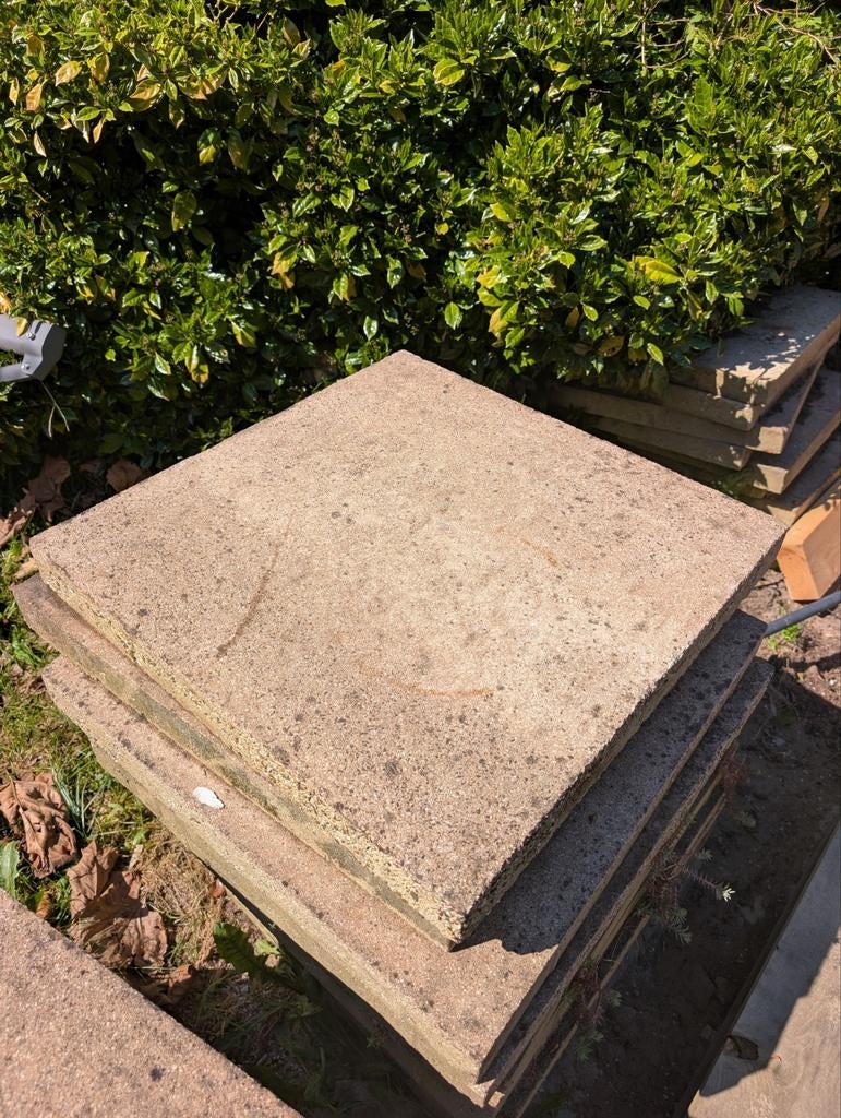 240+ Terra Beton Terrastegels 60x60x5 cm (>85m²), Ophalen, Gebruikt, 10 m² of meer, Beton