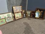 Verzameling schilderijen en spiegels, deels prints, Antiek en Kunst, Ophalen