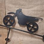 Crossmotor stalen Windwijzer - Gelakt zwart, Tuin en Terras, Windwijzers en Windmolens, Ophalen of Verzenden, Zo goed als nieuw