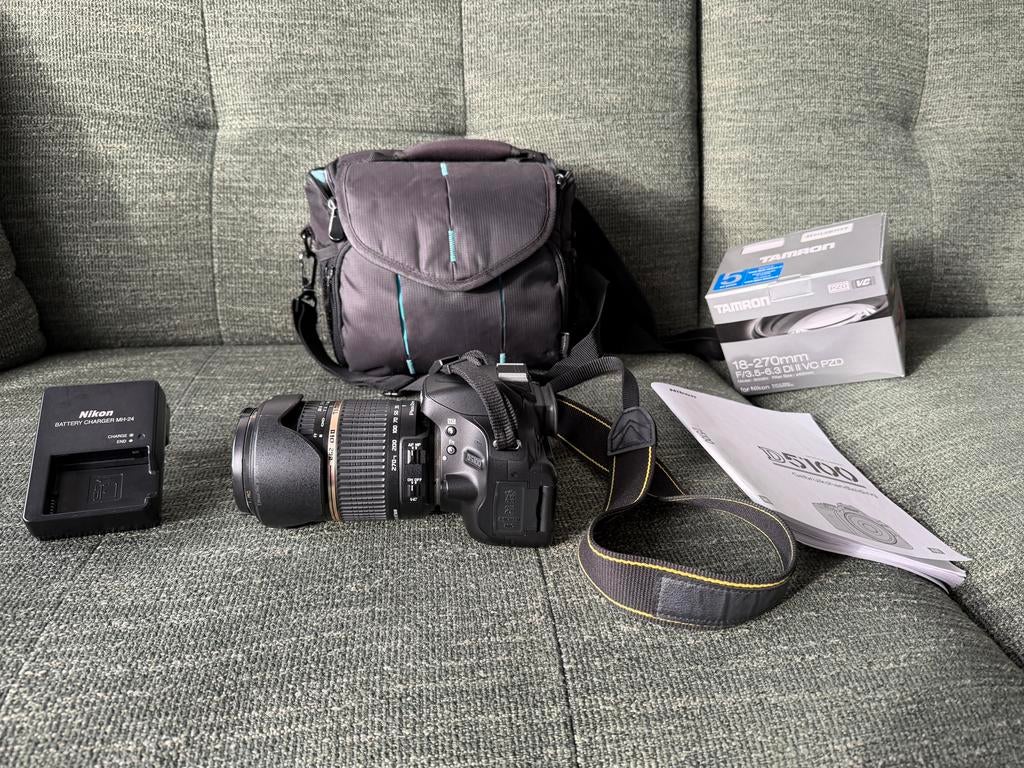 Nikon D5100 en Tamron 18 270 f3 5 6.3 di ii vc pzd, Audio, Tv en Foto, Fotocamera's Digitaal, Spiegelreflex, Ophalen of Verzenden
