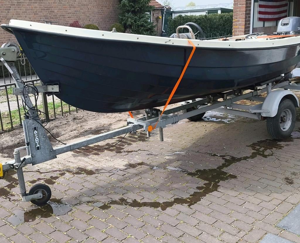 Boot met 9.9 yamaha 4 takt, Watersport en Boten, Ophalen, Gebruikt, Tot 10 pk, 3 tot 6 meter