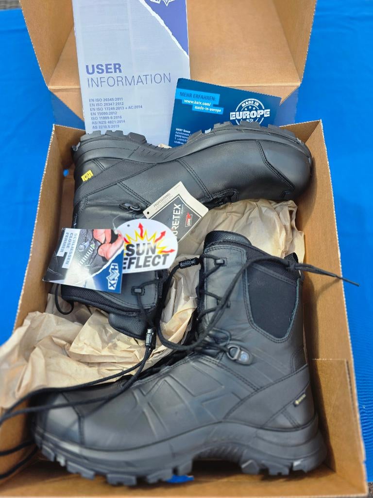 Haix Black Eagle Safety Combat Boots S3 NIEUW in doos mt. 44, Verzenden, Zwart, Boots, Nieuw