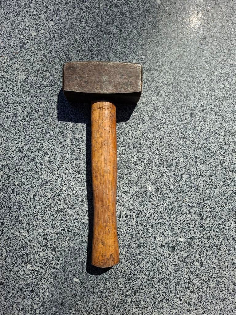 Oude voorhamer (moker) met houten steel, Ophalen of Verzenden, Gebruikt