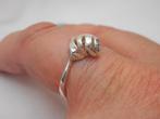 Zilveren mooie fantasie ring maat 15.75 nr.1101, Verzenden, Dame, Zilver, Zilver