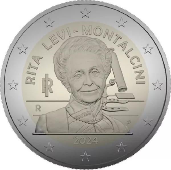 Speciale 2 Euro ITALIË 2024 "“Nobelprijswinnares Rita Levi"., Postzegels en Munten, Munten | Europa | Euromunten, Ophalen of Verzenden